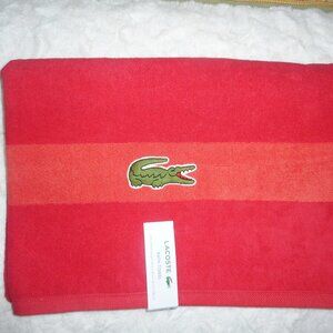 NWT Lacoste Bath Towel With Alligator Logo 30"x52"